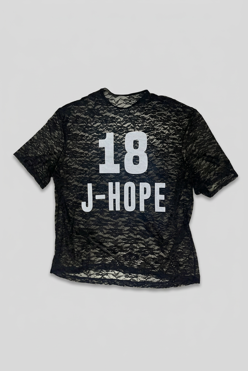 Playera Oversize Encaje Negro - J-HOPE